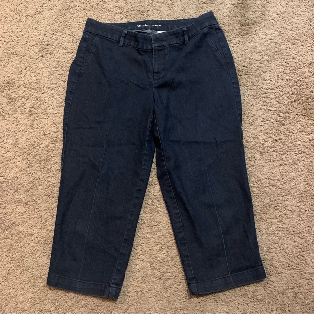 Dockers Dark Denim Jean Capris 10